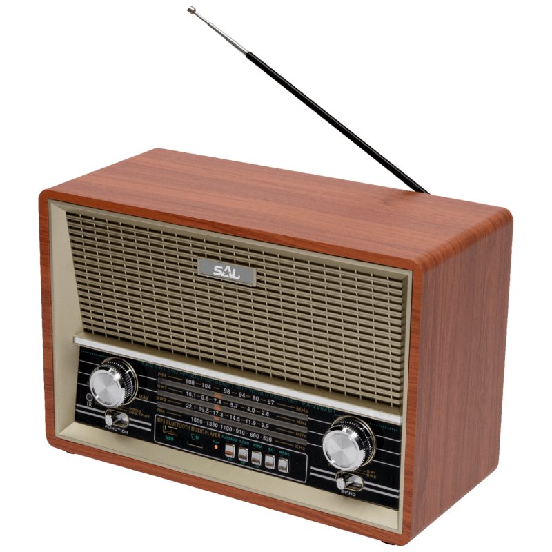 Retro radio + BT bežični zvučnik, 4in1 FM MP3 AUX 11689/SAL RRT 4B