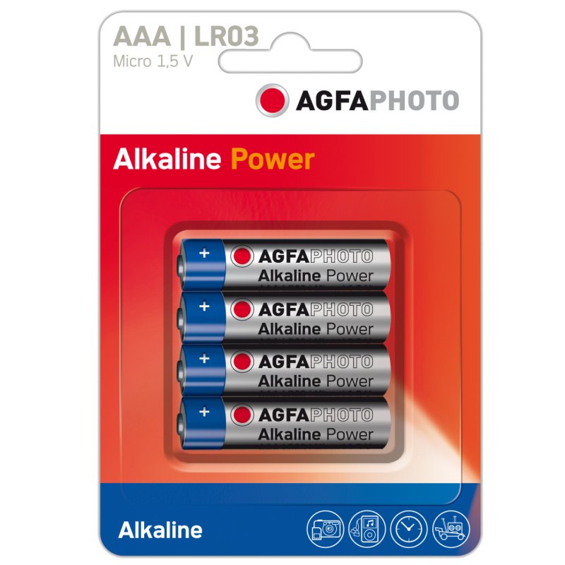 Agfa alkalna baterija AAA/LR03 blister pak. 4 kom